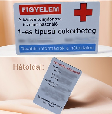 Egyedi feliratos kártyák a DiabLife Shop kínálatában4 kártya_vészhelyzetre_DiabLife Shop