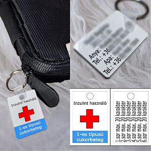 MDF jelölő vészhelyzet esetére, személyre szabott felirattal -